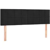 vidaXL Hoofdborden 144x5x78/88 cm fluweel zwart