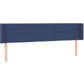vidaXL Hoofdbord met randen 203x16x78/88 cm stof blauw