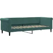 vidaXL Slaapbank 80x200 cm fluweel donkergroen