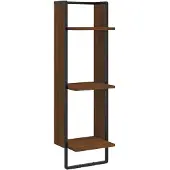 vidaXL Wandrek 3-laags 30x25x100 cm bewerkt hout bruin eikenkleur