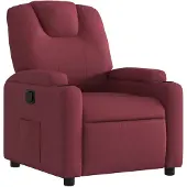 vidaXL Fauteuil verstelbaar stof wijnrood