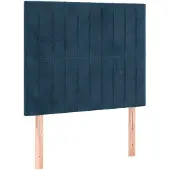 vidaXL Hoofdbord donkerblauw 80x5x118/128 cm fluweel