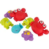 Playgro Drijvende Badspeeltjes - Badspeelgoed - Badgeschenkset - Schimmelvrij - Zonder gaatje - waterspeelgoed baby - Waterspeelgoed Peuters - 7 stuks - BPA vrij