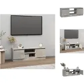 vidaXL Tv-kast - Tv-kasten - Tv-meubel - Hifi-meubel - Tv-meubel met deur 102x30x36 cm betongrijs