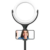Xqisit Selfie Ring Light 8 w/ 40cm tafelstatief, Constant licht, Zwart