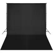 vidaXL Achtergrondsysteem 500x300 cm zwart