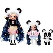 Na! Na! Na! Familie Zachte Pop Set met 2 Modepoppen en 1 Huisdier - Panda, 12 Accessoires