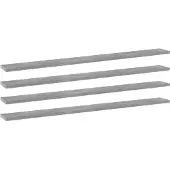 vidaXL Wandschappen 4 st 100x10x1,5 cm bewerkt hout betongrijs