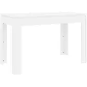 vidaXL Eettafel 120x60x76 cm bewerkt hout wit