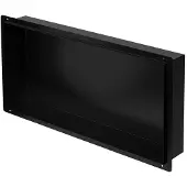 ECD-Germany Douchegarnituur 60x30 cm zwart roestvrij staal inbouwframe Wandgarnituur Douchebak LuxeBad