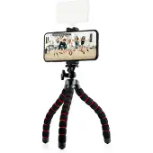 MOJOGEAR Flexibel statief met schuimrubber poten Zwart/Rood