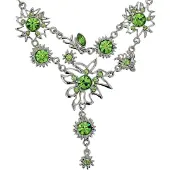 Behave Korte Ketting - Groene Stenen Hanger - Nikkelvrij - Verstelbaar