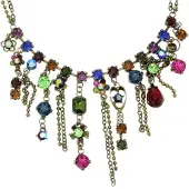 Behave ketting - Gekleurde steentjes - Nikkelvrij - Modeaccessoire