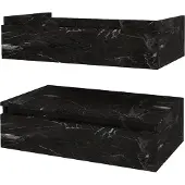 Ideavit Opbouwwastafel solidthin 60x35x12.5 cm solid surface mat zwart