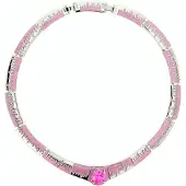 Behave - Roze ketting met steen - Nikkelvrij - Modeketting 42 cm