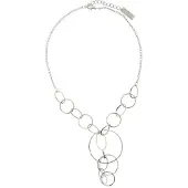 Behave - Zilverkleurige ketting met cirkelhanger - Minimalistische stijl
