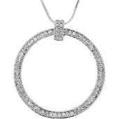 Behave - Zilverkleur ketting met ronde hanger - Tijdloze sparkle-look