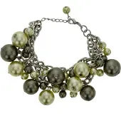 Behave - armband met groene parels - opvallende look voor avondstijl