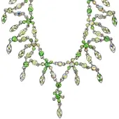 Behave Korte Ketting - Groene Stenen - Nikkelvrij - Verlengketting