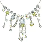 Behave - Zilverkleurige ketting met steentjes - Modeketting voor dames