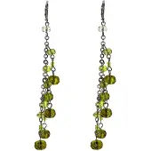 Behave - Lange oorhangers dames - Boho stijl - Groene kralen