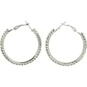 Behave - Oorring - Kristal Steentjes - 4 cm diameter