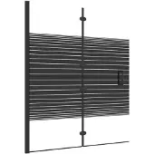 vidaXL Douchewand inklapbaar 120x140 cm ESG zwart