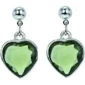 Behave Hartjes oorbel hanger groen
