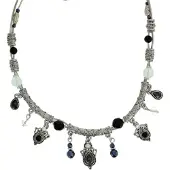 Behave - Vintage ketting dames - Zwart hangerdetail - Boho stijl - 41 cm