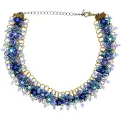 Behave - Choker bloemetjes blauw - romantische zomerstijl accessoire