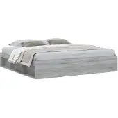 vidaXL Bedframe grijs sonoma eikenkleurig 200x200 cm