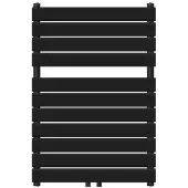 LuxeBath badverwarmingsradiator, Steam Design, 600x800 mm, zwart, met centraal aansluitstuk