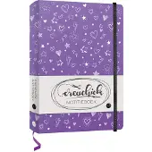 Creachick notitieboek - paars - 208 pagina's - gelinieerd