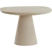Light & Living Bijzettafel 60x60x41 cm ABALA mat crème (Beige, 60x60x41 diameter: 60cm)