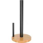 Point-Virgule Keukenrolhouder - Bamboe - Zwart - Ø 15cm H 29cm