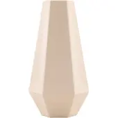Hortus Point-virgule geometrische vaas bamboevezel gebroken wit, 20 cm
