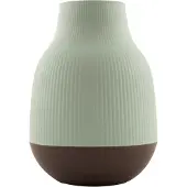 Point-Virgule Vaas uit bamboevezel saliegroen en donkergrijs ø 18.1cm H 25cm