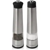 Eldom ZMP4 peper en zout molen - set van 2 - zilver/zwart