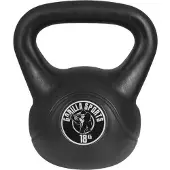 Gorilla Sports Kettlebell 18 kg zwart kunststof