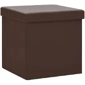 vidaXL Opbergkruk inklapbaar PVC bruin