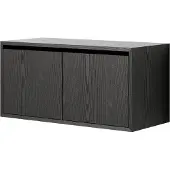 New Works Cabinet Lage Kast met Deuren Black Ash