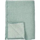 Klippan Yllefabrik Velvet Plaid Midi 90x130 Cm - Plaids & dekens Biologische Lamswol Duck Egg Blue - 230703