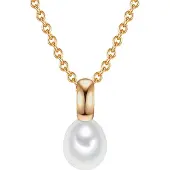 Valero Pearls damesketting 925 zilveren zoet water parel One Size Goud 32018592
