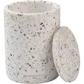 Humdakin Terrazzo vaas met deksel Ø10 cm Red/Beige
