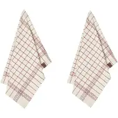 Humdakin 2-pack Christmas Theedoek Rood - Keukenhanddoeken Biologisch Katoen Red - 628-202