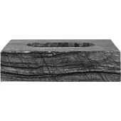 Mette Ditmer Marmeren zakdoekdoos 14x25,5 cm Zwart-grijs