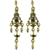 Behave - Oorhangers dames - Goudkleur bruin - Vintage elegant stijl