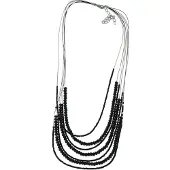 Behave - Ketting met zwarte houten kralen - Boho festivalstijl