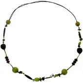 Behave - Lange groene houten kralen ketting - Mode-accessoire voor elke gelegenheid