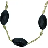 Behave - Lange ketting met zwarte kralen - Mode-accessoire voor elke gelegenheid